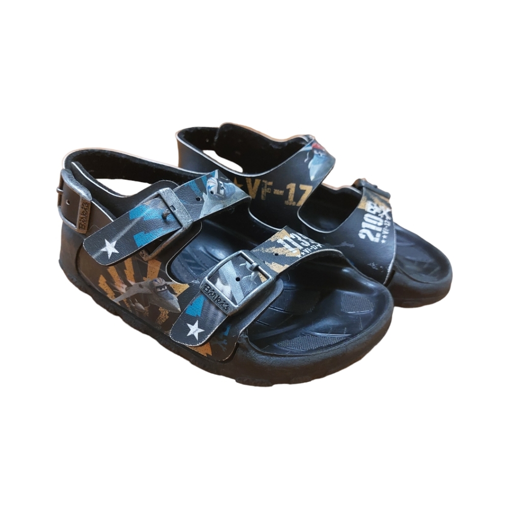 Birkis Warplanes Disney Kids Sandals Size 26/US 8-8.5